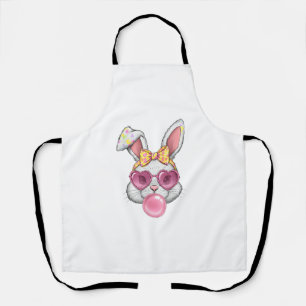 Cute Bunny Coquette Bow Easter Day Rabbit Teens Gi Apron