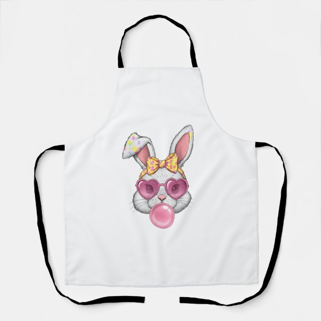 Cute Bunny Coquette Bow Easter Day Rabbit Teens Gi Apron (Front)
