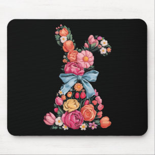 Cute Bunny Coquette Bow Easter Day Rabbit Teens Gi Mouse Pad