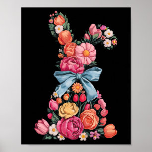 Cute Bunny Coquette Bow Easter Day Rabbit Teens Gi Poster