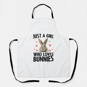 Cute Bunny Design For Girls Women Kids Rabbit Cone Apron