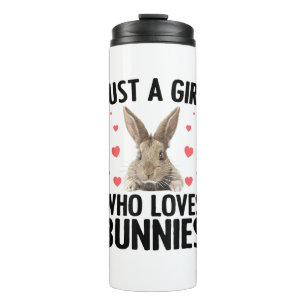 Cute Bunny Design For Girls Women Kids Rabbit Cone Thermal Tumbler