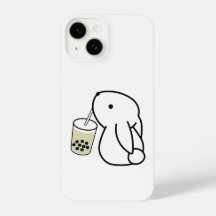 Cute Bunny Drinking Boba Milktea 