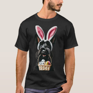 Cute Bunny Ear Scottish Terrier Dog Easter Eggs Ow T-Shirt