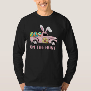 Cute Bunny Ears Egg Hunting Truck Girls Kids Happy T-Shirt