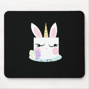 Cute bunny easter birthday cake t shirt mouse pad