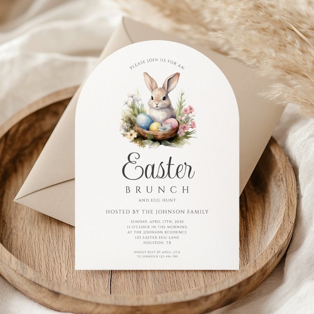 Cute Bunny Easter Brunch Arch Invitation (Cute Bunny Easter Brunch Arch Invitation)