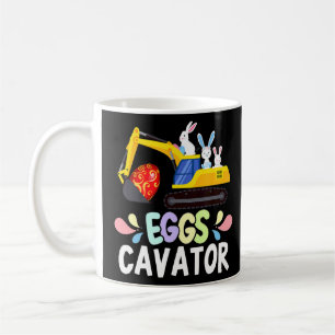Cute Bunny Easter Egg Hunt Eggs Cavator Easter Ki Coffee Mug