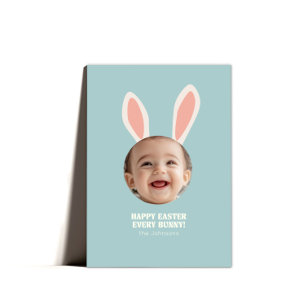 Cute Bunny Easter Greeting Photo Card