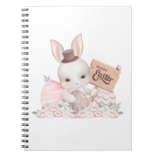 Cute Bunny Easter Notebook Gift