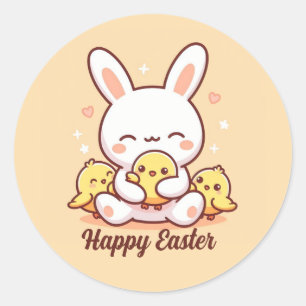 Cute Bunny Easter Stickers! Happy Easter Stickers