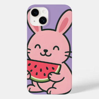 Cute Bunny Eating Carrot Phone Case | Kawaii Rabbi