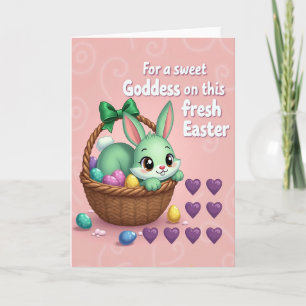 Cute Bunny Eggs Spring Holiday Card