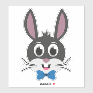 Cute Bunny Face Boy Cartoon Easter Rabbit