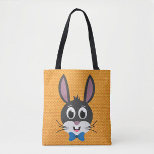 Cute Bunny Face Boy Cartoon Easter Rabbit Tote Bag