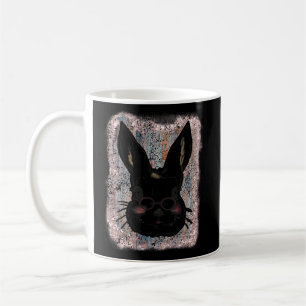 Cute Bunny Face Leopard Glasses Headband Happy Eas Coffee Mug