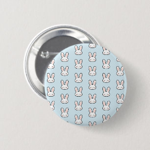 Cute Bunny Face Rabbit Pattern 6 Cm Round Badge