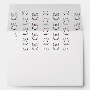 Cute Bunny Face Rabbit Pattern Envelope