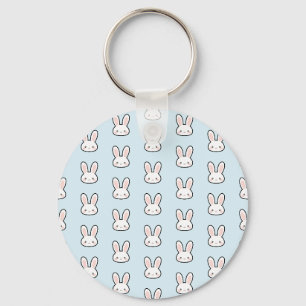 Cute Bunny Face Rabbit Pattern Key Ring