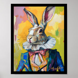 Cute Bunny-fashion Gift For Animal Lovers Poster