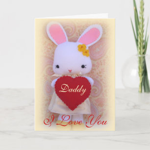 Cute Bunny Father's Day Greeting Card