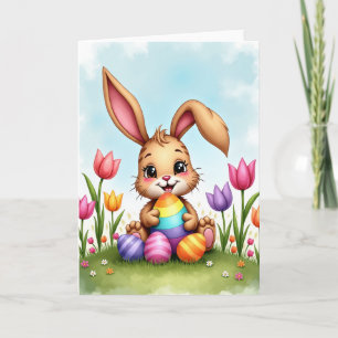 Cute Bunny Faux Gold Foil Card