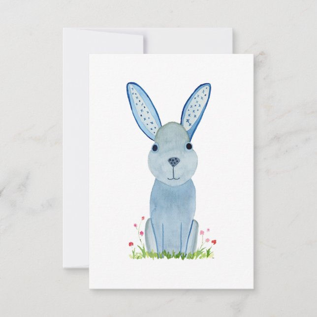 Cute Bunny Flat Card (Front)