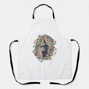 Cute Bunny Floral Ornament Animal Pet Rabbit Easte Apron