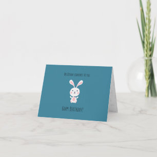 cute bunny Folded Birthday Card Card for kids