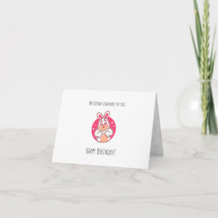 cute bunny Folded Birthday Card Card for kids