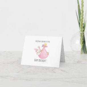 cute bunny Folded Birthday Card Card for kids
