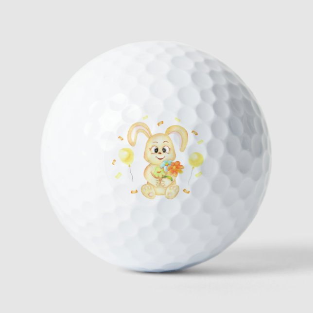 Cute Bunny for a positive mood  Golf Balls (Front)
