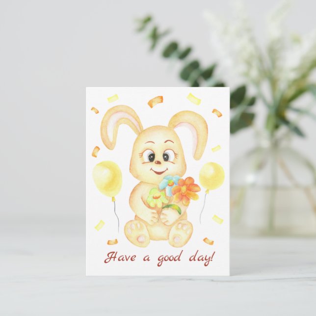 Cute Bunny for a positive mood Poster Postcard (Standing Front)