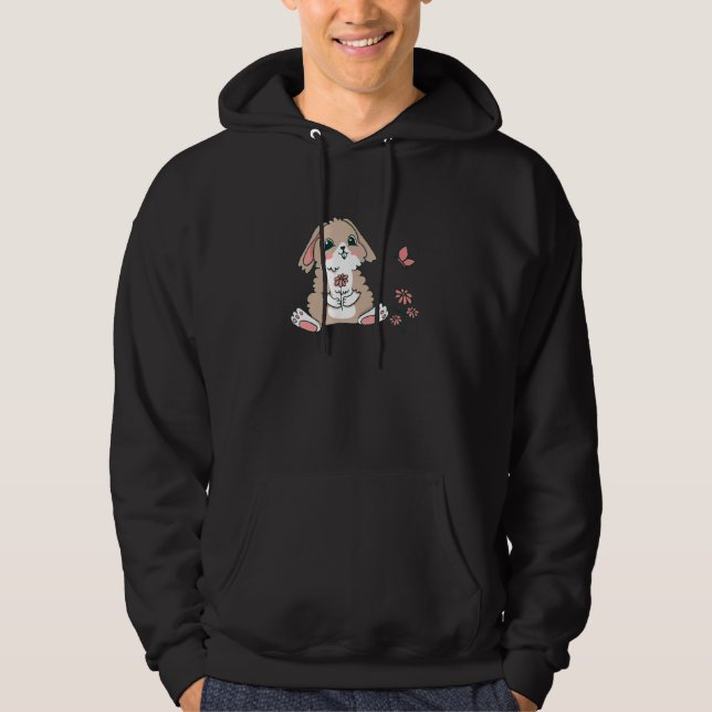 Cute Bunny For Happy Easter Rabbit In Spring Hoodie (Front)