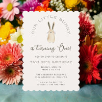 Cute Bunny Garden Spring First Birthday Party