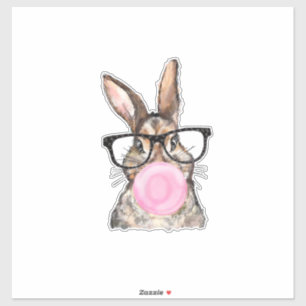 Cute Bunny Glasses Bubblegum Easter Day Girls Kids