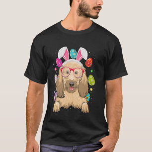 Cute Bunny Goldendoodle Dog Face Easter Eggs Easte T-Shirt