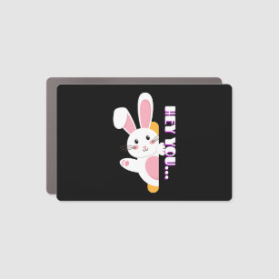 cute bunny graphic car magnet