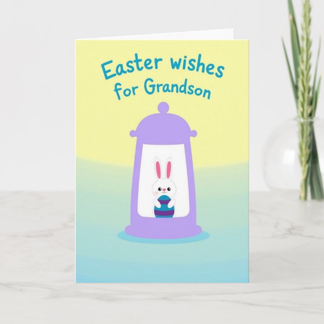 Cute Bunny Greetings Card (Front)