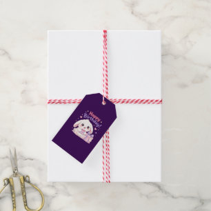 Cute Bunny Happy Birthday Kawaii Gift Tag