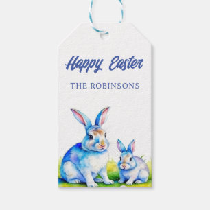 Cute Bunny Happy Easter Gift Tags