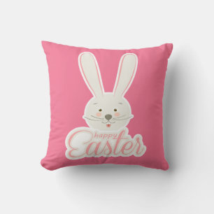 CUTE BUNNY HAPPY EASTER HOLIDAY PARTY Trendy Cushion