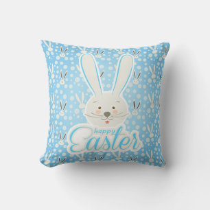 CUTE BUNNY HAPPY EASTER HOLIDAY PARTY Trendy Cushion