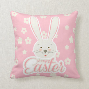 CUTE BUNNY HAPPY EASTER HOLIDAY PARTY Trendy Cushion