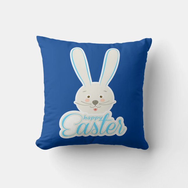 CUTE BUNNY HAPPY EASTER HOLIDAY PARTY Trendy Cushion (Front)