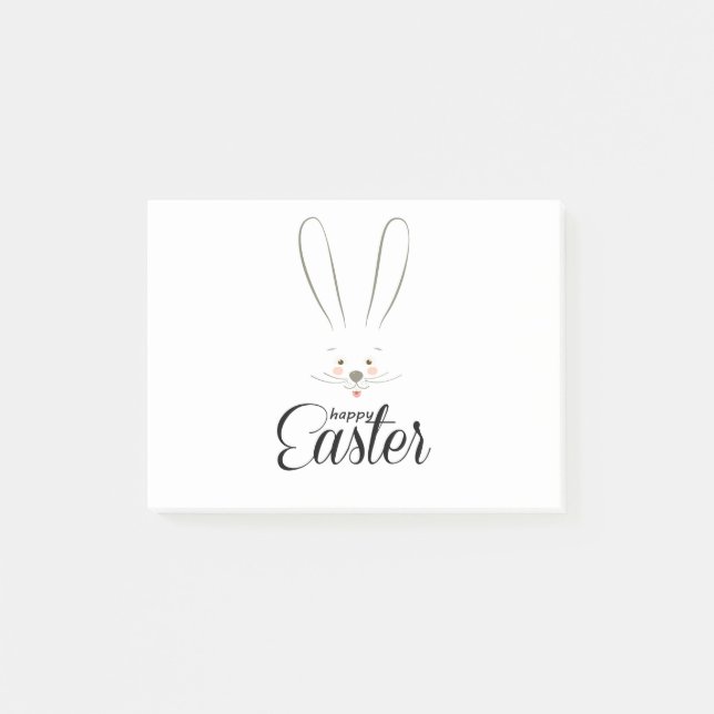 CUTE BUNNY HAPPY EASTER HOLIDAY PARTY Trendy Post-it Notes (Front)