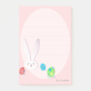 CUTE BUNNY HAPPY EASTER HOLIDAY PARTY Trendy Post-it Notes