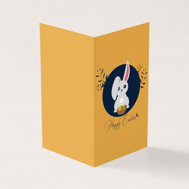 Cute Bunny Happy Easter Pack of 25 Mini Cards (Outside)