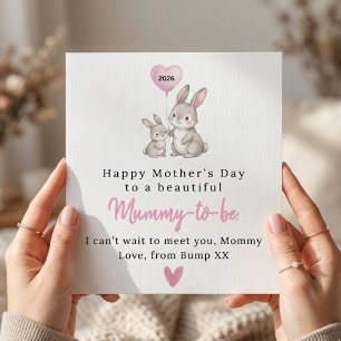Cute Bunny Happy Mother’s Day Card for Mummy To Be