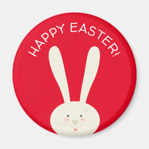 Cute Bunny Hapy Easter Eggs Hunt Party Magnet